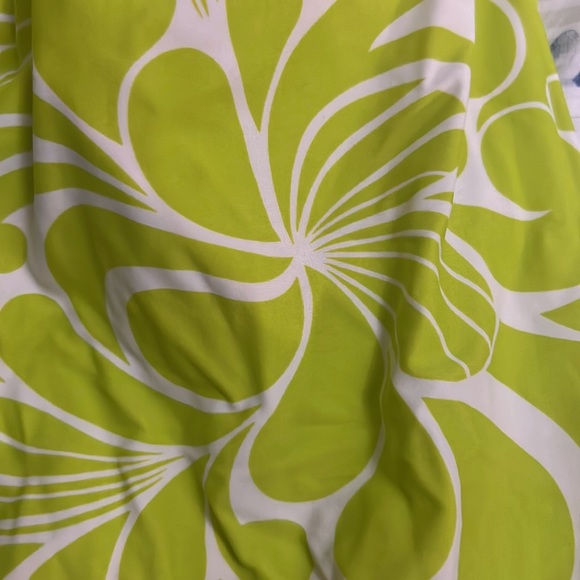 Athleta Kokomo Lime Green Floral Hawaiian Print Dress Built In Bra - Picture 3 of 4
